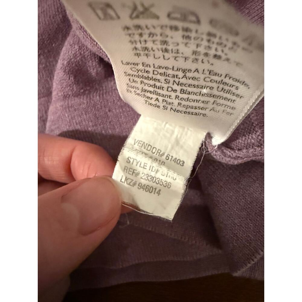 Eddie Bauer Lavender Knit Cardigan & Tank Set Women’s XXL Cotton Blend - Picture 4 of 8